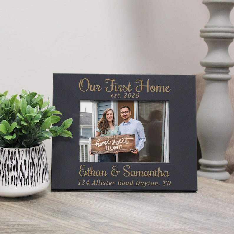 Our First Hello Photo Frame Our First Home Picture Frame Personalized | Gift for First Time Home ...