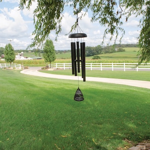 Memorial Wind chime with Listen to the Wind quote