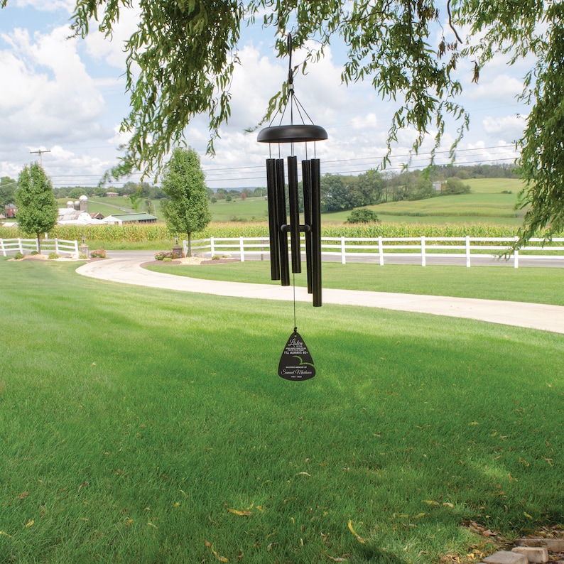 Memorial Wind chime with Listen to the Wind quote
