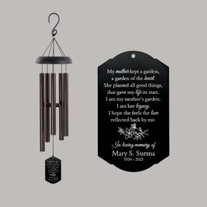 Mother Memorial Wind Chime | Mother&#39;s Garden Wind Chime | Loss of Mom Gift | Mother Bereavement | Mom Remembrance Gift | Mom Garden Memorial
