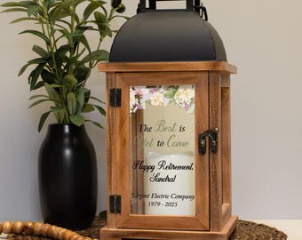 Retirement Gifts for Coworkers | Personalized Retirement Candle Lantern | Retirement Gifts for Women | Teacher Retirement Gifts for Her