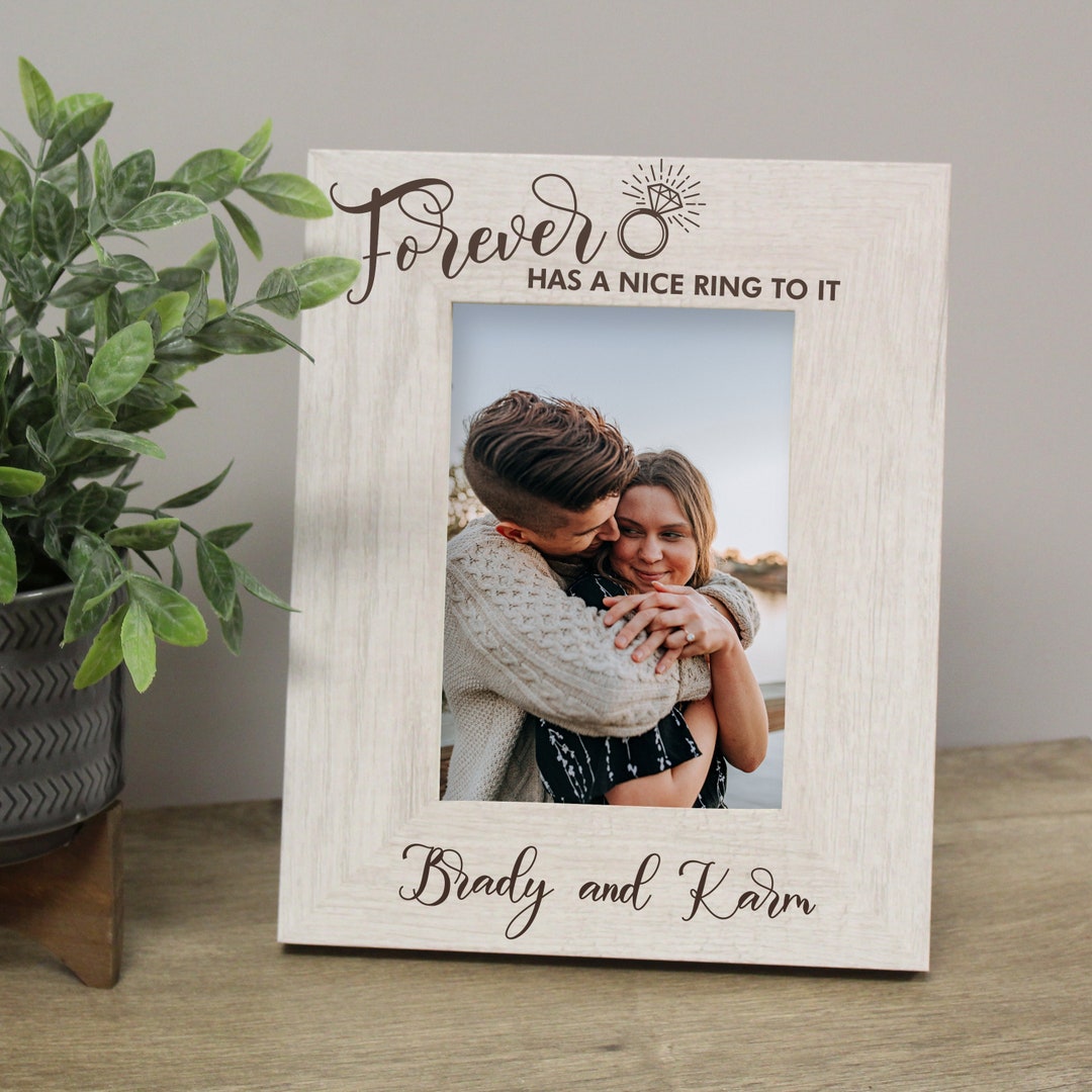 Engagement Picture Frame Forever Has a Nice Ring to It Personalized