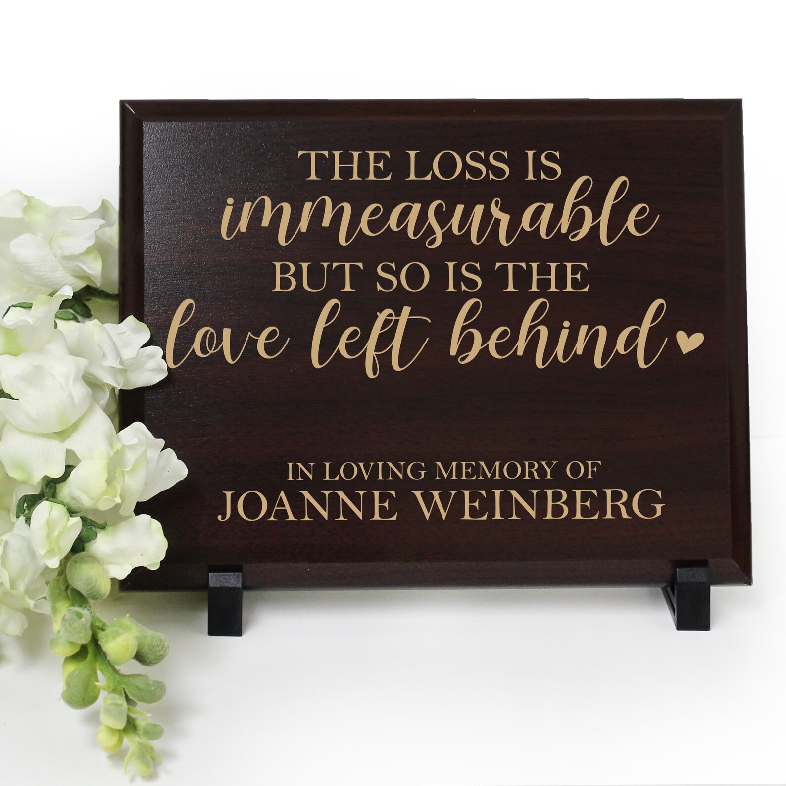 Engraved Memorial Table Sign Personalized Memorial Wood Sign Etsy