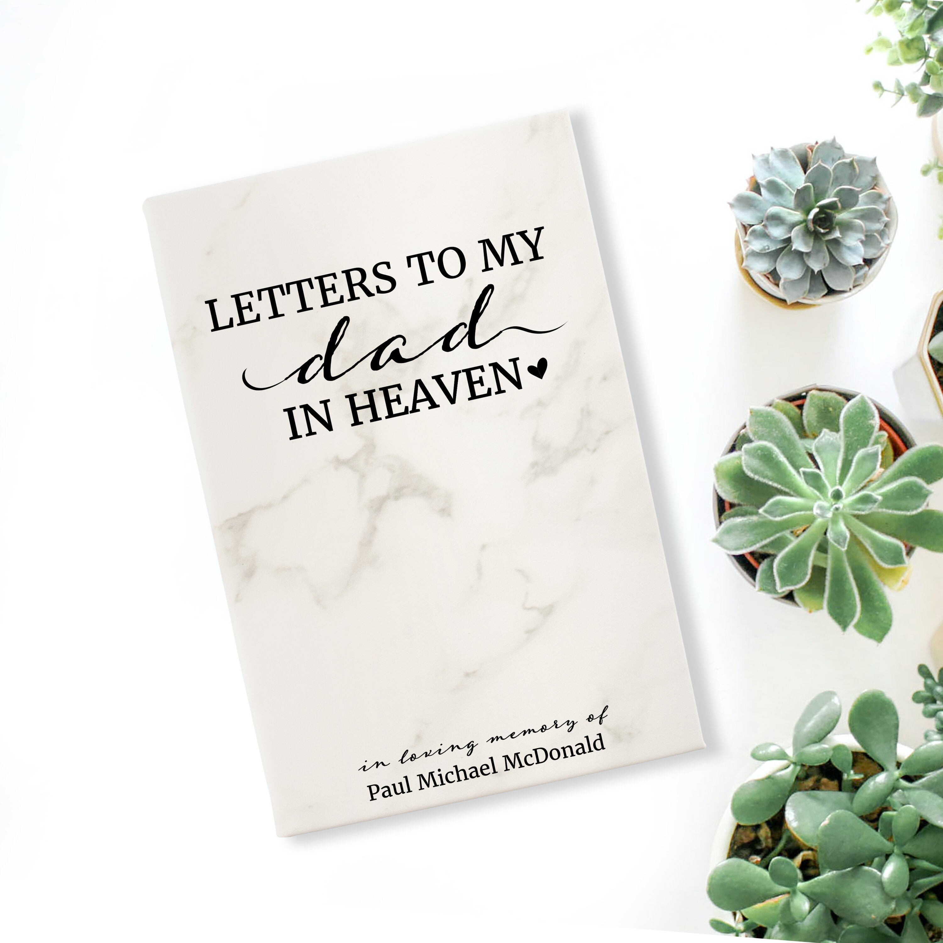 Dad Memorial Journal | Letters to Dad in Heaven Sympathy Journal | Lo…