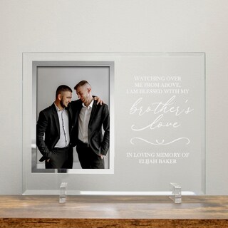 Cornice Commemorativa In Legno Per Fratello – Regalo Per Perdita, Condoglianze, Ricordo, Formato Foto 12,7x17,8 Cm