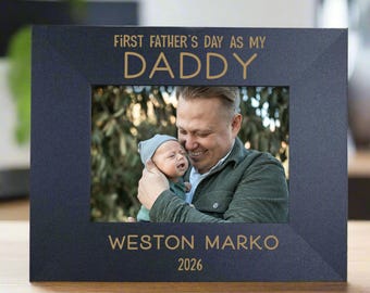 First Father's Day Gift from Baby | First Father's Day Picture Frame Personalized | New Dad Gifts | 1st Fathers Day Gift from Wife