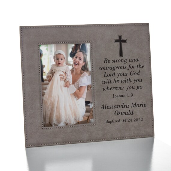 Baptism Picture Frame Personalized Religious Baptism Gift Etsy