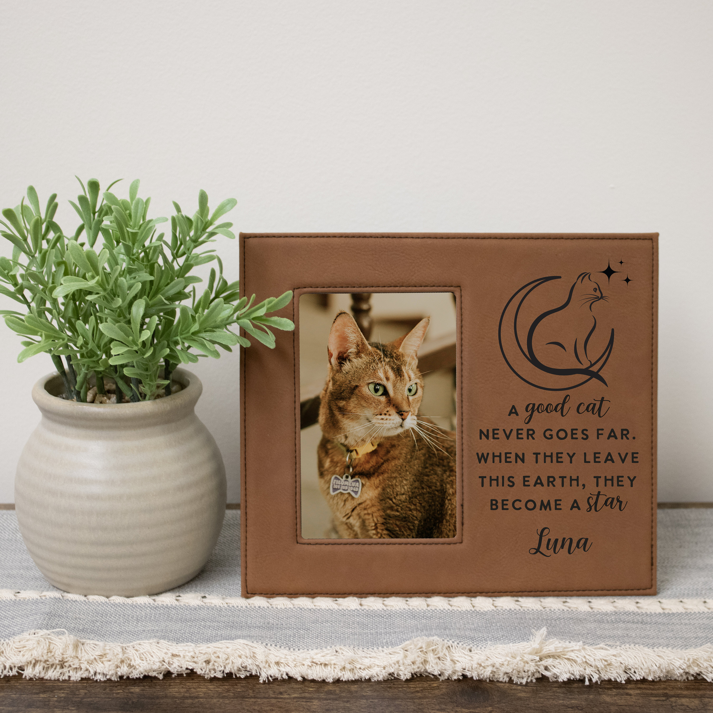 Cat Memorial Picture Frame | Cat Loss Gifts | Personalized Cat Memorial ...
