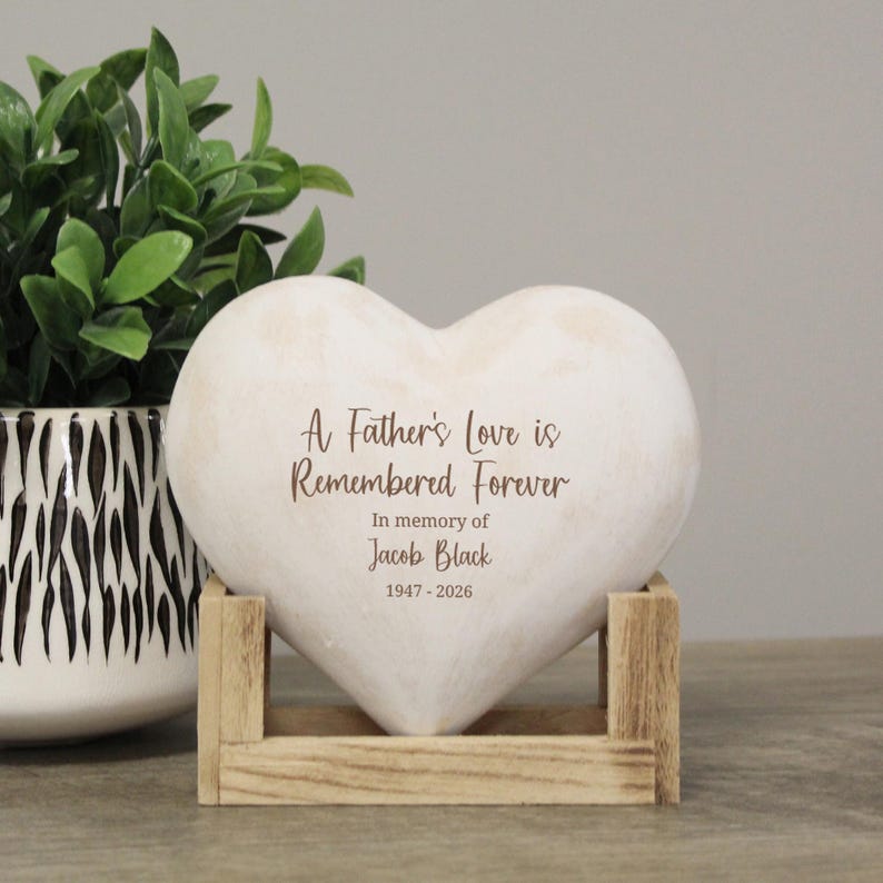 A Father's Love Memorial Plaque | Personalized Dad Sympathy Gift | Father Memorial Sign | Father Bereavement Gift | Dad Remembered Forever 画像 1