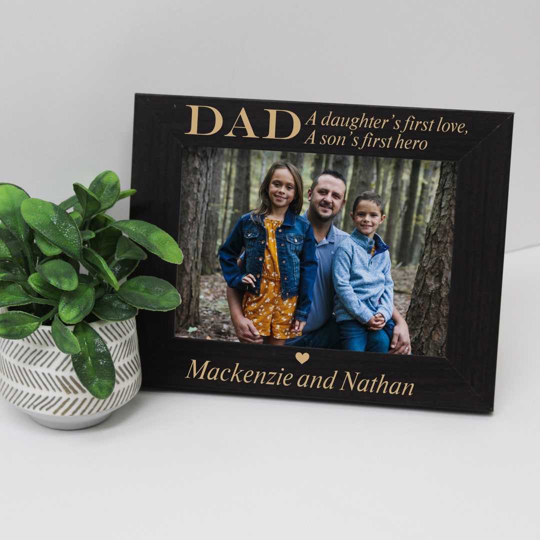 Personalized Dad Picture Frame Daughter's First Love Etsy