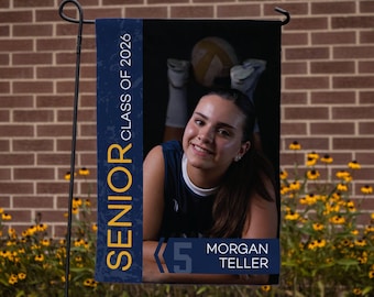 Senior Night Sport Photo Garden Flag | Personalized High School Sports Yard Decoration | High School Senior Gift