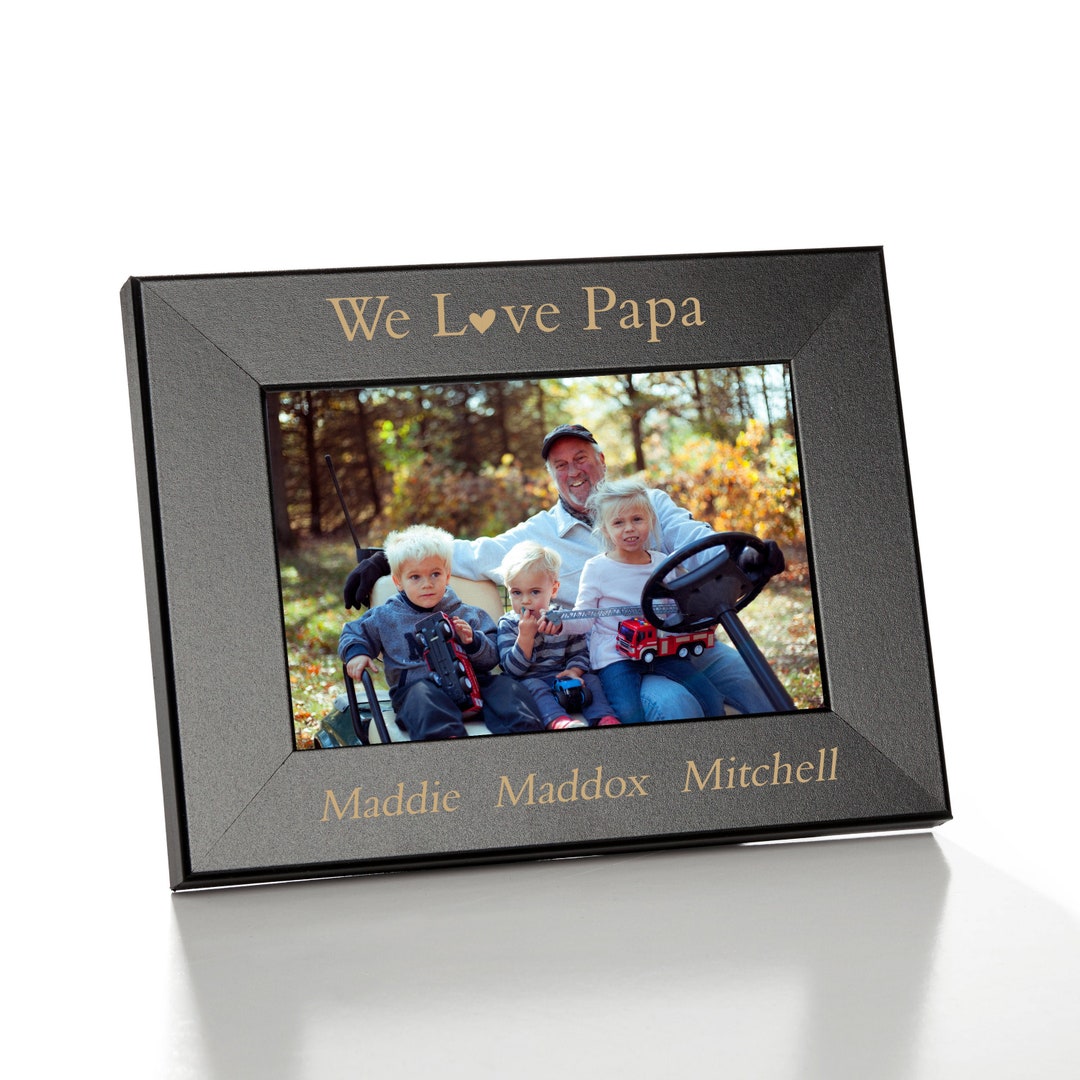 Papa Grandpa Picture Frame Personalized Papa Picture Frame Fathers Day