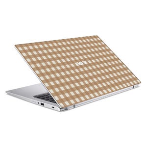 Acer Nitro Skin in Beige Check, Acer Nitro Cover in Beige Check, Acer Nitro Decal in Beige Check
