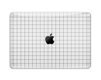 White Grid MacBook Case White Grid MacBook Hardshell White Grid MacBook Cover Etsy