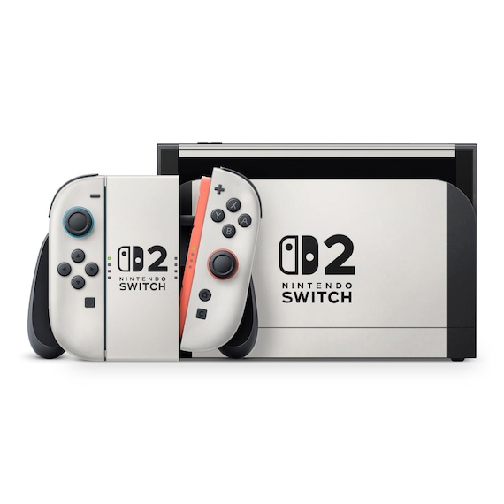 アイボリーホワイト Nintendo Switch 2 スキンシール、アイボリー