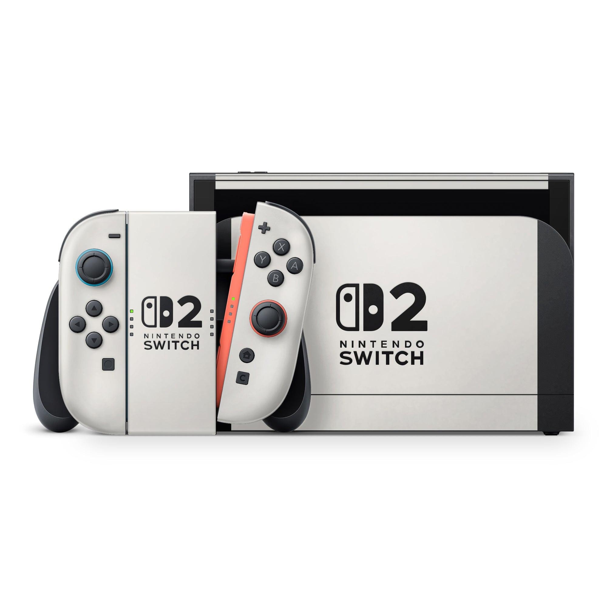 アイボリーホワイト Nintendo Switch 2 スキンシール、アイボリー