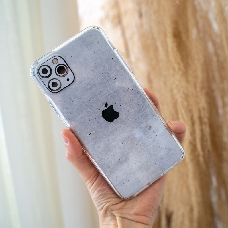 Concrete iPhone Case - Two-piece Skin and Clear Hard Shell - Etsy