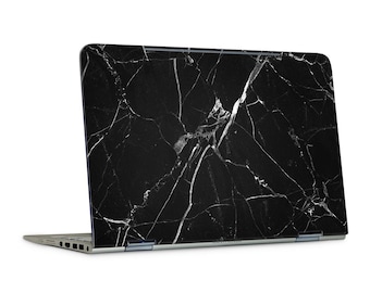 Black Hyper Marble Laptop Skin: HP EliteBook Cover Decal