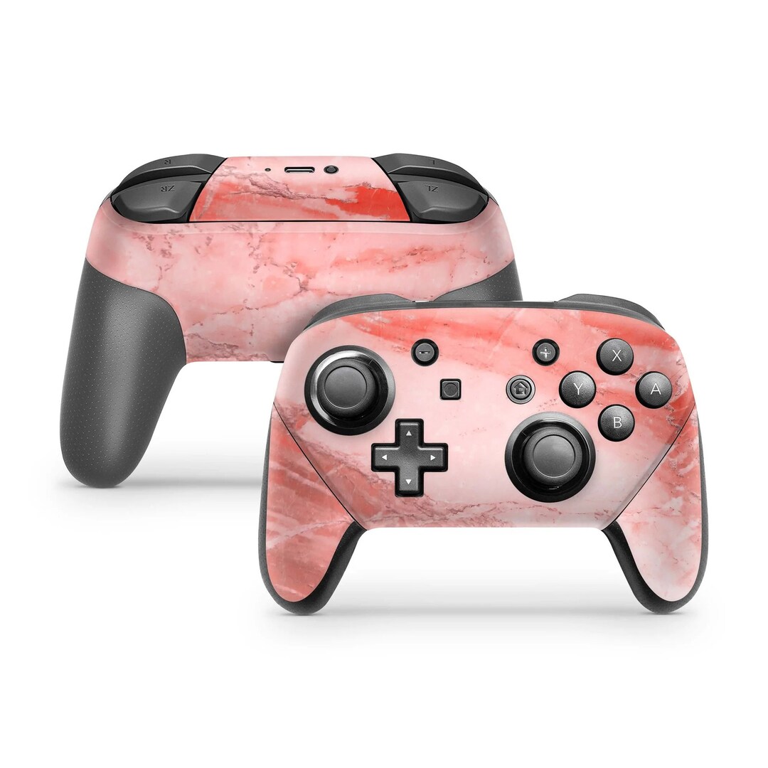Coral Marble Nintendo Switch Pro Controller Skin Nintendo Etsy