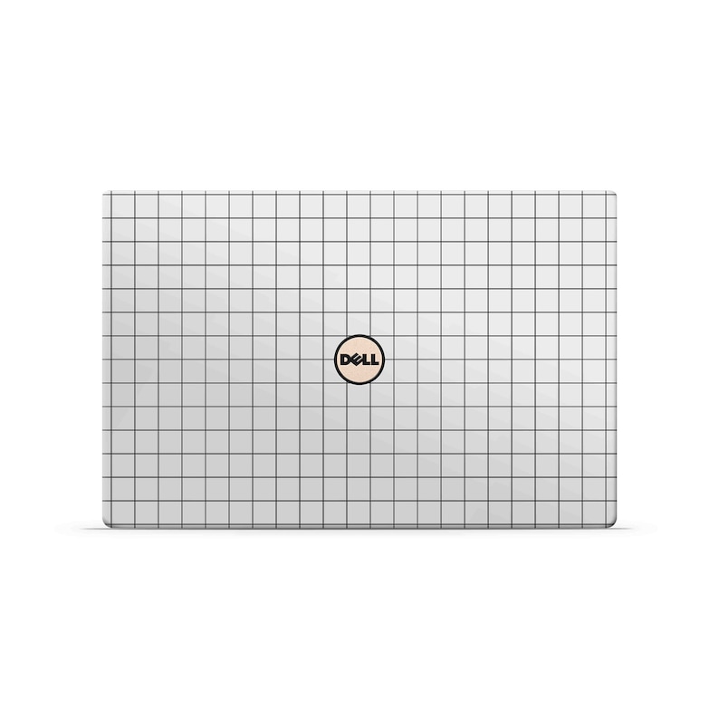 White Grid Dell Inspiron Skin