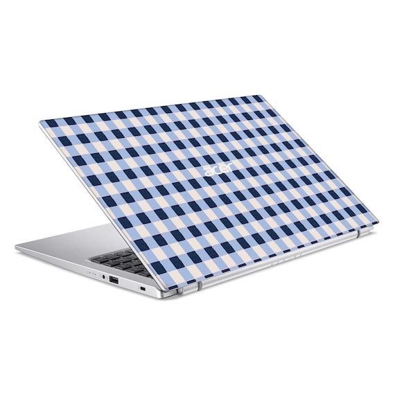 Country Quilt Acer Nitro Skin: Blue Checkered Laptop Decal