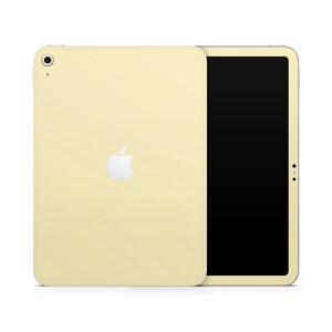 a yellow ipad with a black screen