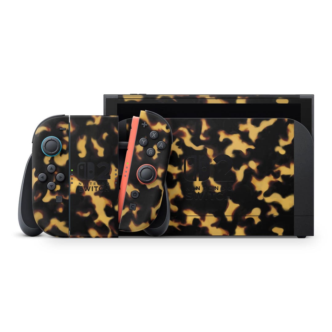 Tortoise Shell Nintendo Switch 2 Skin, Tortoise Shell Nintendo Switch 2 ...