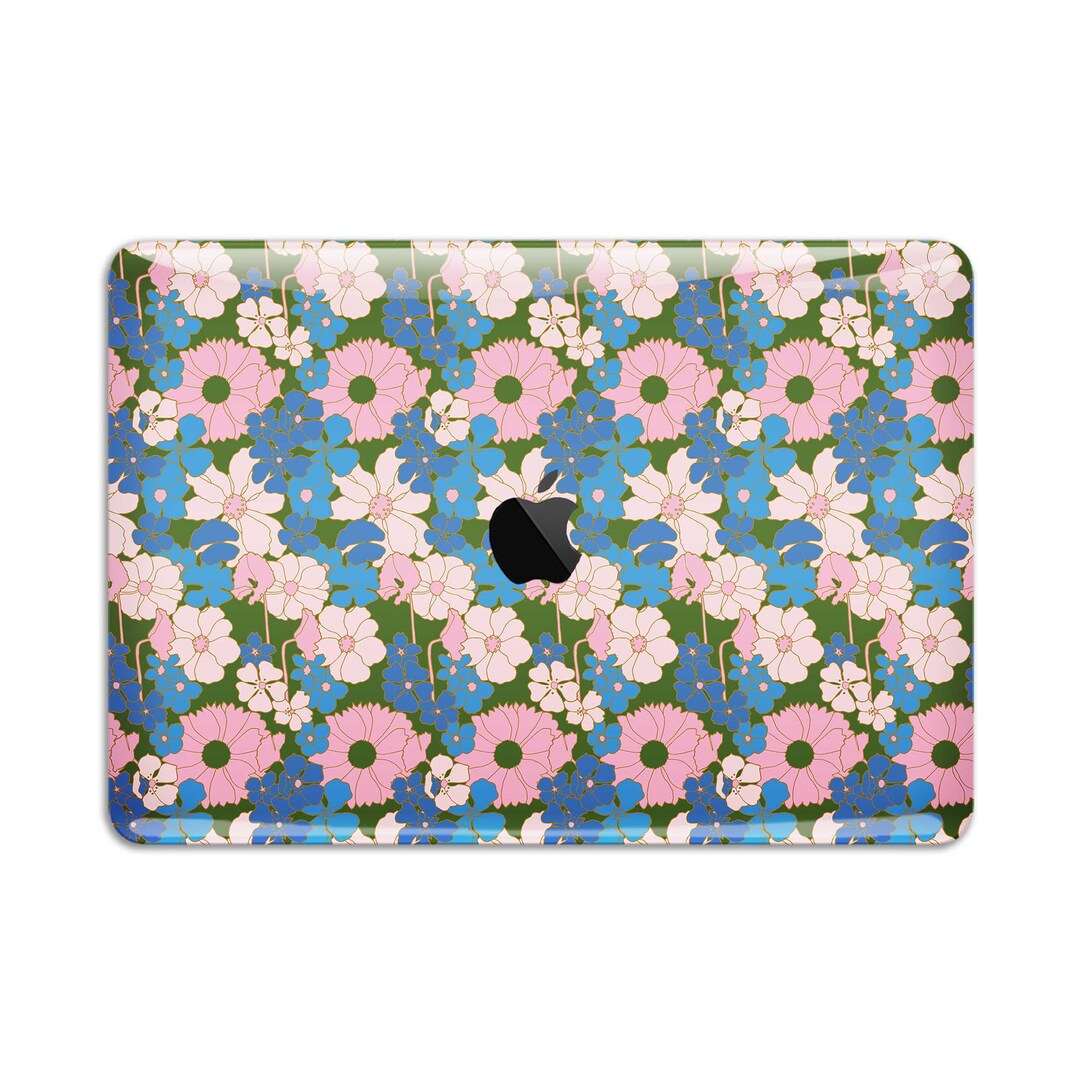 MacBook Case: Bluebell Floral Design - Skin With Clear Hardshell - Etsy