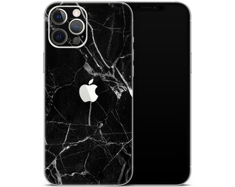 Buy Black Hyper Marble iPhone Skin, Black Hyper Marble iPhone