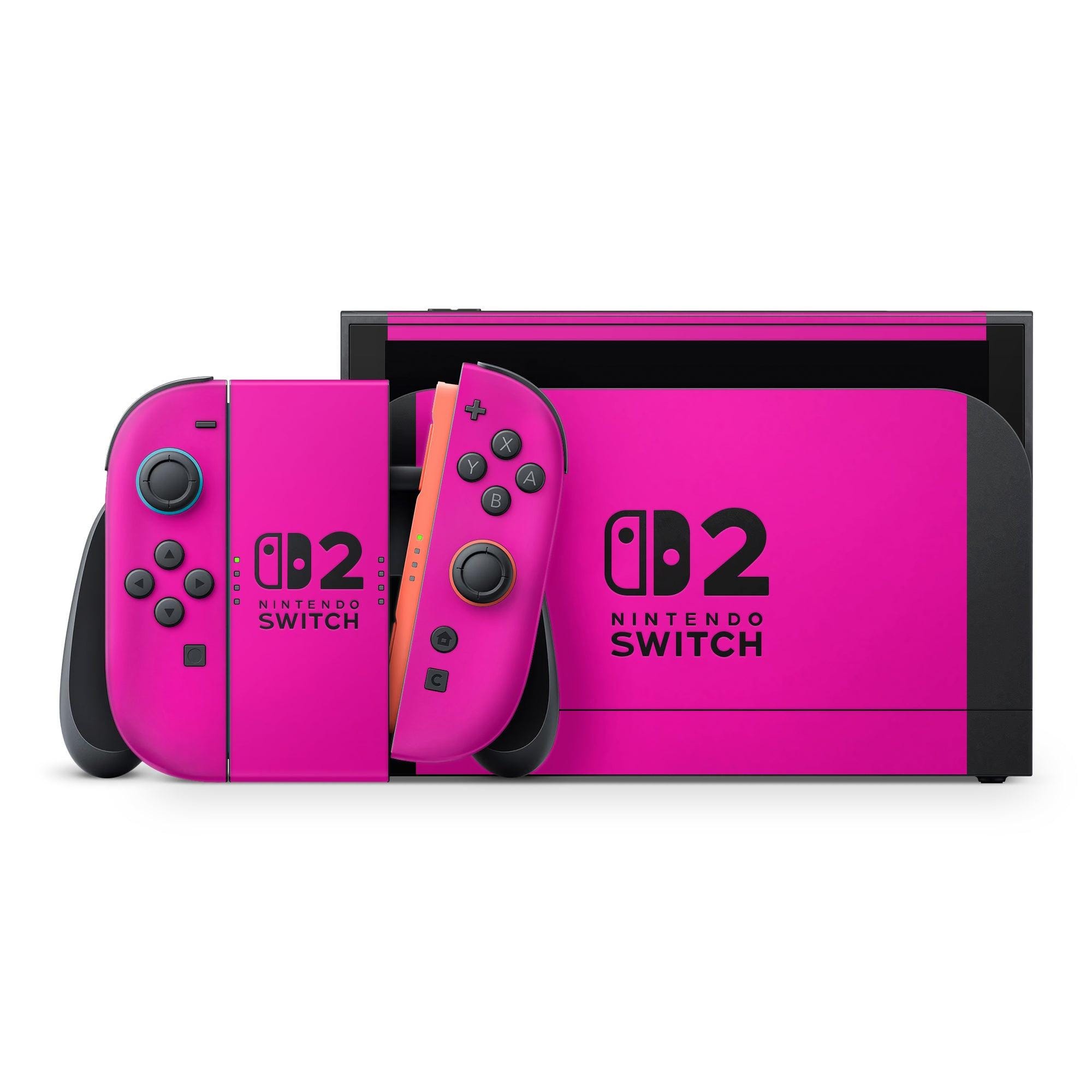 Hot Pink Nintendo Switch 2 Skin, Hot Pink Nintendo Switch 2 Skin