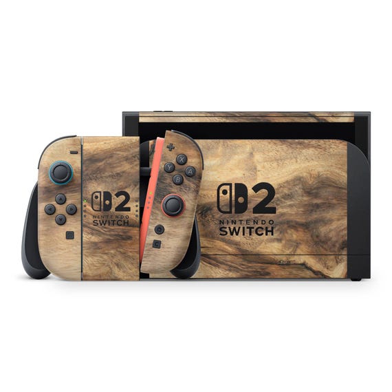 木製 Nintendo Switch 2 スキンシール、木製 Nintendo Switch 2 スキン