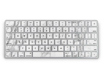 White Marble Magic Keyboard Skin, Apple Magic Keyboard Skin, White Marble Keyboard Skin, Bubble-Free Keyboard Skin, Keyboard Skin Wrap