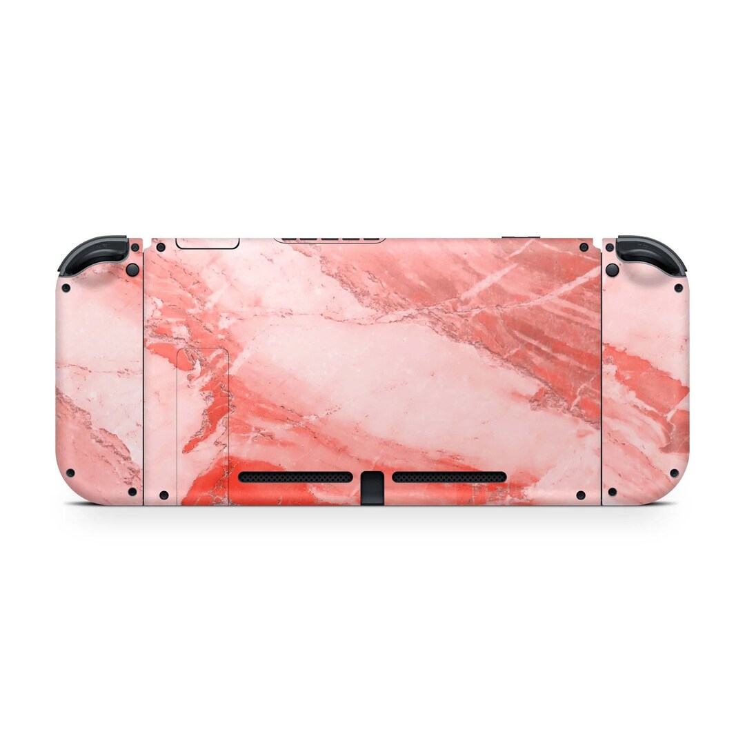 Coral Marble Nintendo Switch Skin Cool Pink Nintendo Switch Etsy