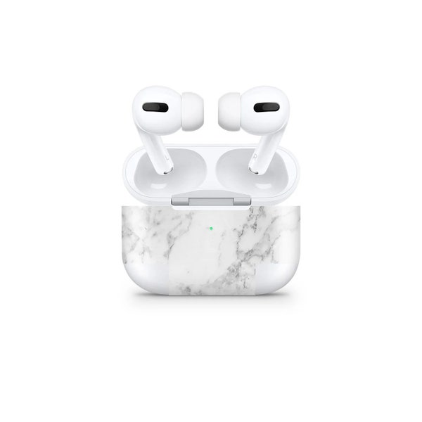 White Marble Airpods Skin, Apple Airpods Skin, Best Airpods Skin, Bubble Free Airpods Skin, White Marble Airpods Skin, Apple Airpods Skin