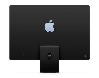 Black iMac Skin, Solid Black Apple iMac Skin Cover, Classic iMac Skin Cover, iMac Protective Skin, iMac Decal, iMac Wrap