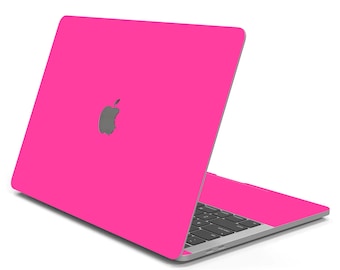 Hot Pink MacBook Skin, Barbie Pink MacBook Decal, Fuchsia MacBook Skin, Simple MacBook Decal, Solid Color MacBook Cover