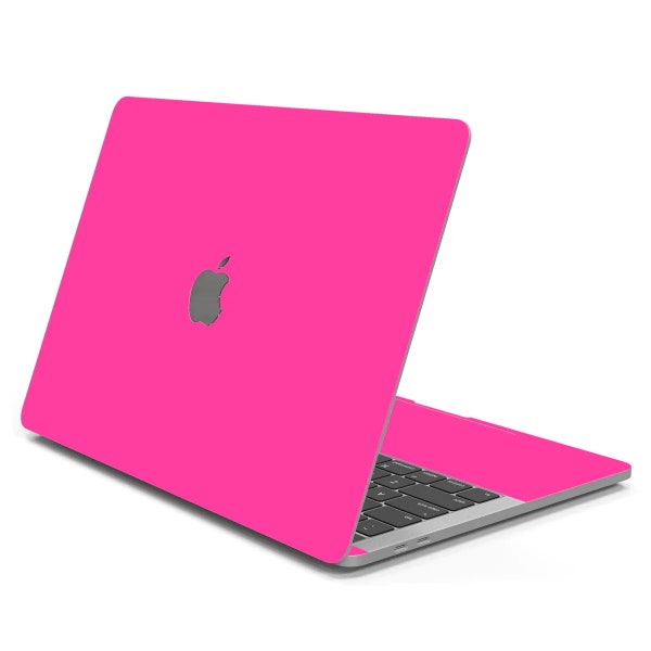 Hot Pink MacBook Skin, Barbie Pink MacBook Decal, Fuchsia MacBook Skin, Simple MacBook Decal, Solid Color MacBook Cover