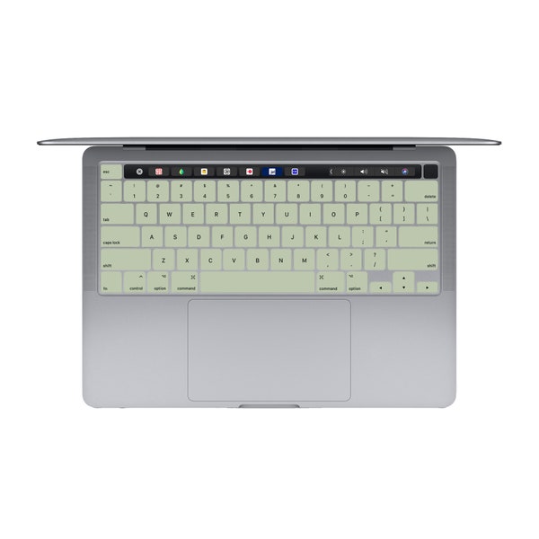 Skin de clavier vert sauge pour MacBook, décalcomanie de clavier vert pâle, habillages de touches de MacBook vert clair, stickers pour clavier d'ordinateur portable