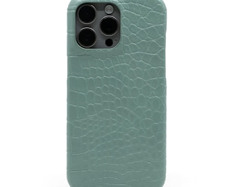 Mint Crocodile iPhone Case - Slim, Lightweight Protection