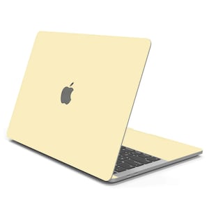 Zachtgele MacBook-skin, pastelgele MacBook-sticker, botergele MacBook-skin, eenvoudige MacBook-sticker, MacBook-cover effen kleur