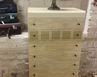 Retro/vintage Melamine Style Chest Of Drawers