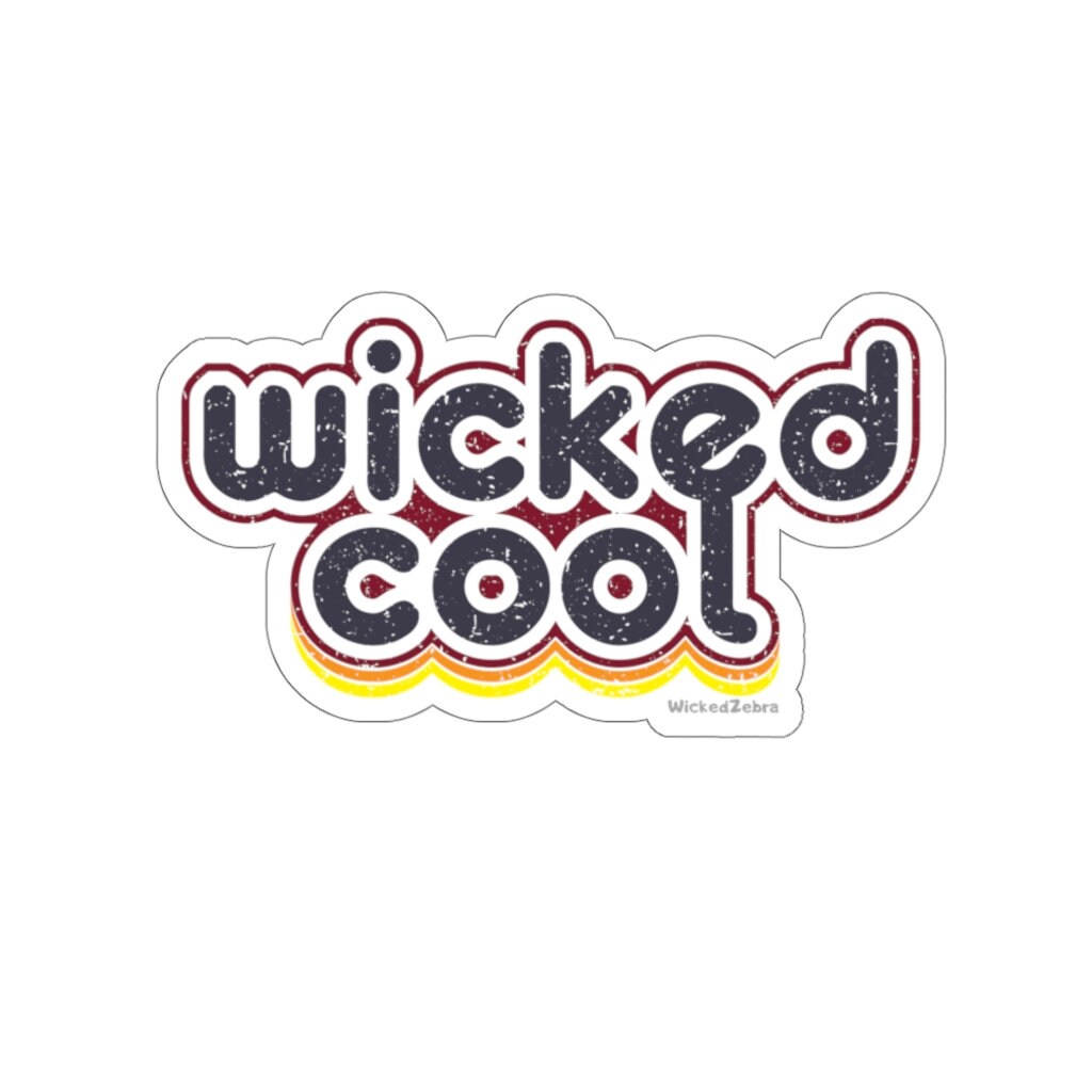 Wicked Cool New England Slang KissCut Sticker Etsy