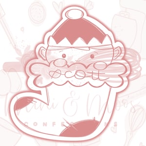 Boy Elf In Stocking Christmas Cookie Cutter