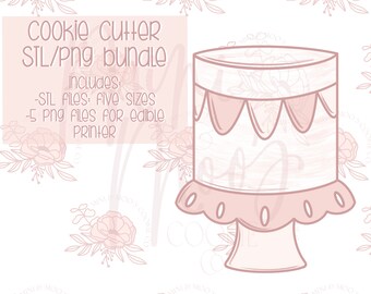 Cookie Cutter STL & PNG Basic Cake Bundle Cookie Cutter