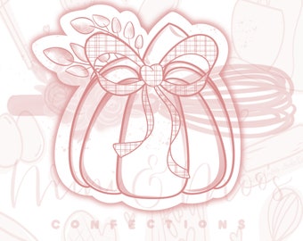 Pumpkin with Bow Cookie Cutter