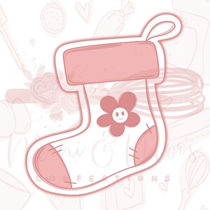 Groovy Stocking Christmas Cookie Cutter