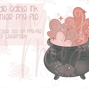 Cookie Cutter PNG File for Eddie Edible Ink Printer-Happy Cauldron Halloween Cookie Cutter