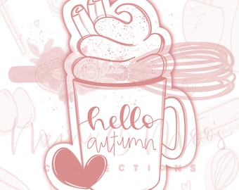 Tall Coffee Mug with Heart Cookie Cutter