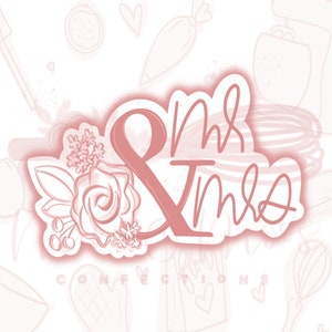 Mr & Mrs Floral Plaque Cookie Cutter