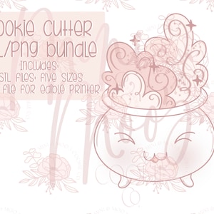 Cookie Cutter STL & PNG Bundle Happy Cauldron Halloween Cookie Cutter